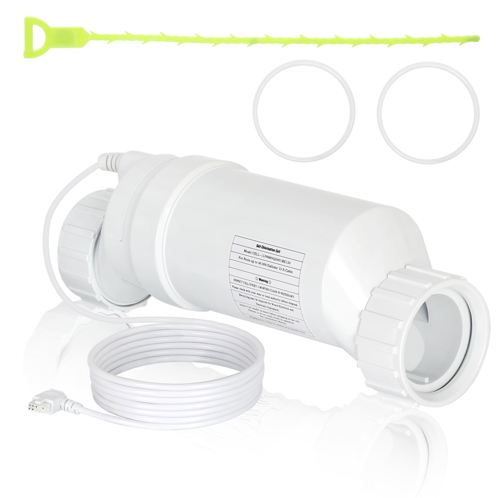 Photo 1 of T-9 Salt Cell Replacement for Hayward T Cell 9, W3T-Cell-9, T9 Salt Chlorination Cell for Hayward AquaRite, AquaPlus, Pro Logic & More, Suitable for In-Ground Swimming Pools Up to 25000 Gallons