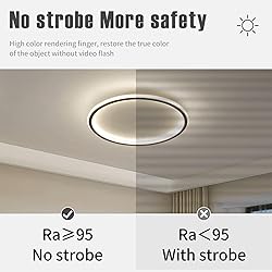 15.7 Inch Flush Mount Ceiling Light, 40-60W Round