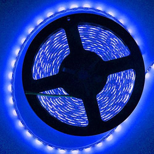ucomshop 12V 5M Waterproof LED Strip Light 300LEDs for Boat/Truck/Car/SUV/Rv（Blue）