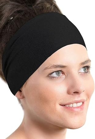 black yoga headband