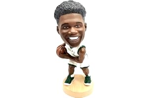 Ru.Master Giannis Antetokounmpo Bobblehead Basketball Action Figure -5.1 in Hand-Painted Resin Bucks Collectible Doll - Perfect Sports Fan Gift