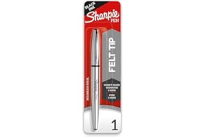 Sharpie Stainless Steel Grip Pen, Fine Point (0.8mm), Black, 1 Count