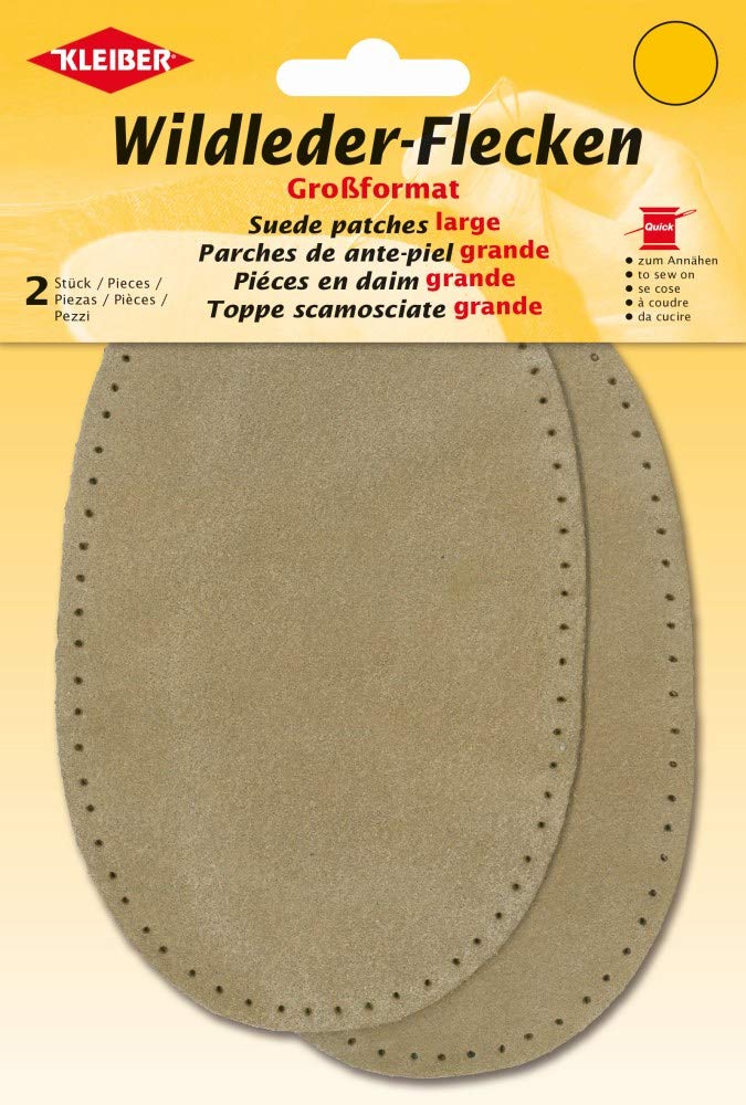 Kleiber Large Suede Sew on Trouser/Arm Patches, Beige — image 1
