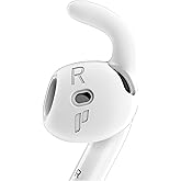 Proof Labs 4 Pairs for AirPods 4 Ear Hooks Covers [Added Storage Pouch] Accessories Compatible with Apple AirPods 4th Generation (White)