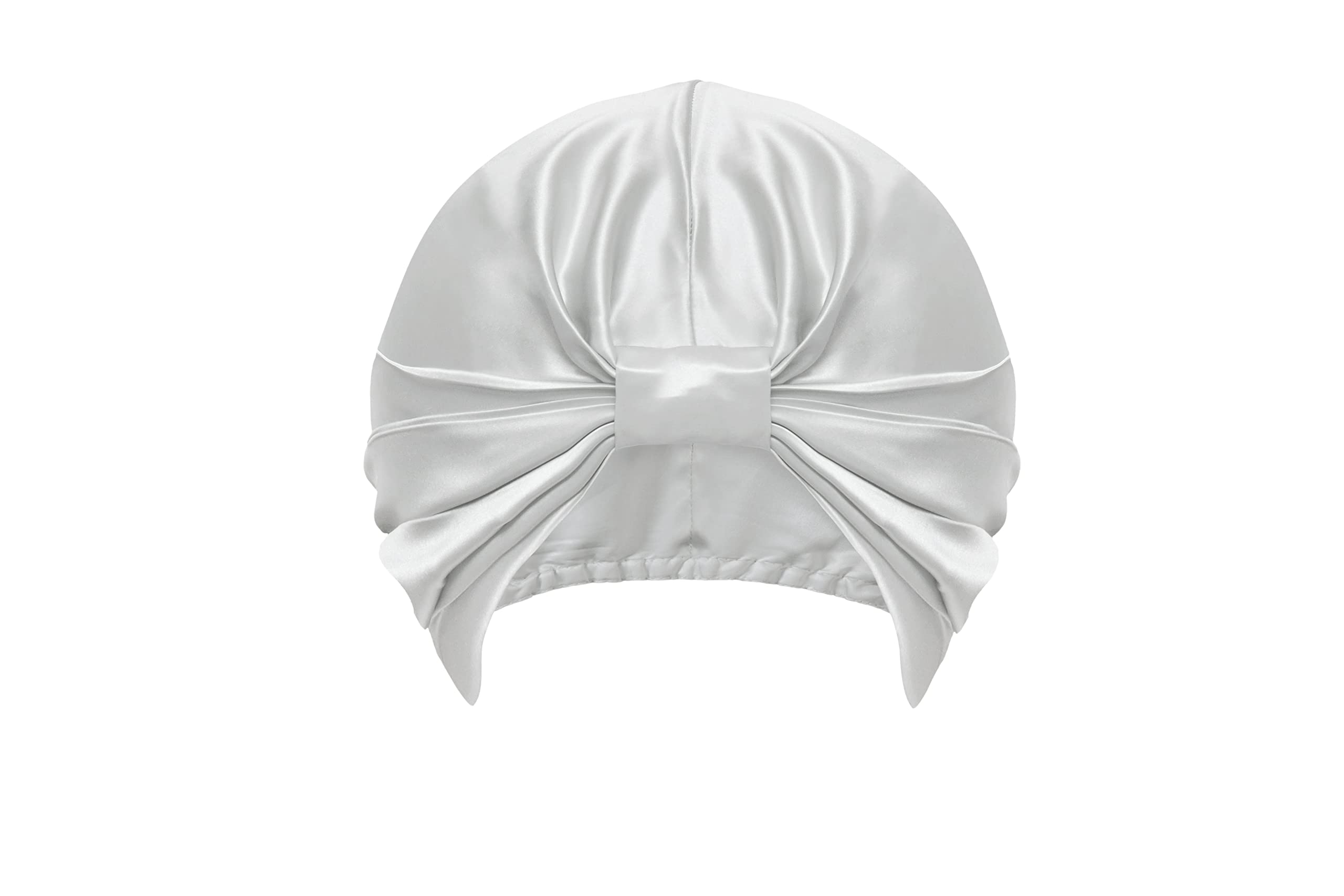 Sleepdown 100% Silk Hair Wrap, Sleep Wrap, Hair Turban, Naturally Hypoallergenic, Soft and Comfortable - 22 Momme - 20cm Dia - Ivory White