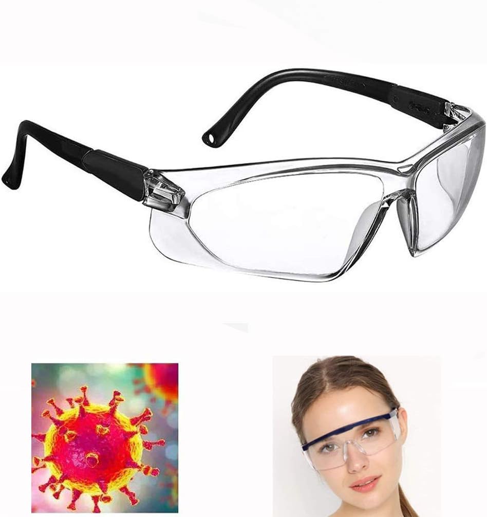 Safety Glasses Over Glasses Goggles Protective Eyewear - Anti Fog Shooting Glasses Eye Protection with Clear Vision,Scratch & UV Resistant Safety Glasses for Work Men Lab
