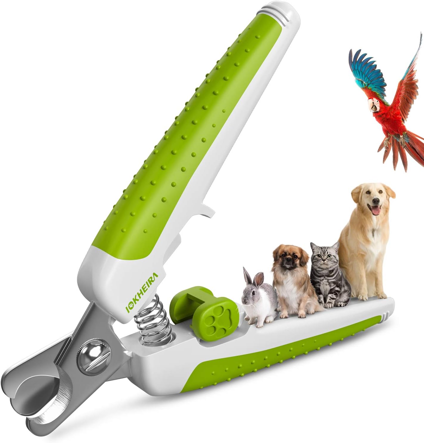IOKHEIRA Dog Nail Clippers for Large Dogs, Professional Dog Nail Trimmers with Safety Guard to Avoid Over-Cutting, Free Nail File & Lock Switch, Professional Dog Nail Clipper for Medium Breed