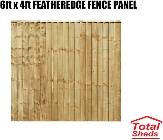 Total Sheds 6x4 (1.83m x 1.21m) 6ft x 4ft Feather Edge Featheredge