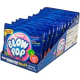 Charms Blow Pop Minis 3.5 oz, 12Count | Bite Size Dual Candy and Gum Suckers, Bulk Treats for Kids and Adults, Peanut Free, Kosher, Gluten Free