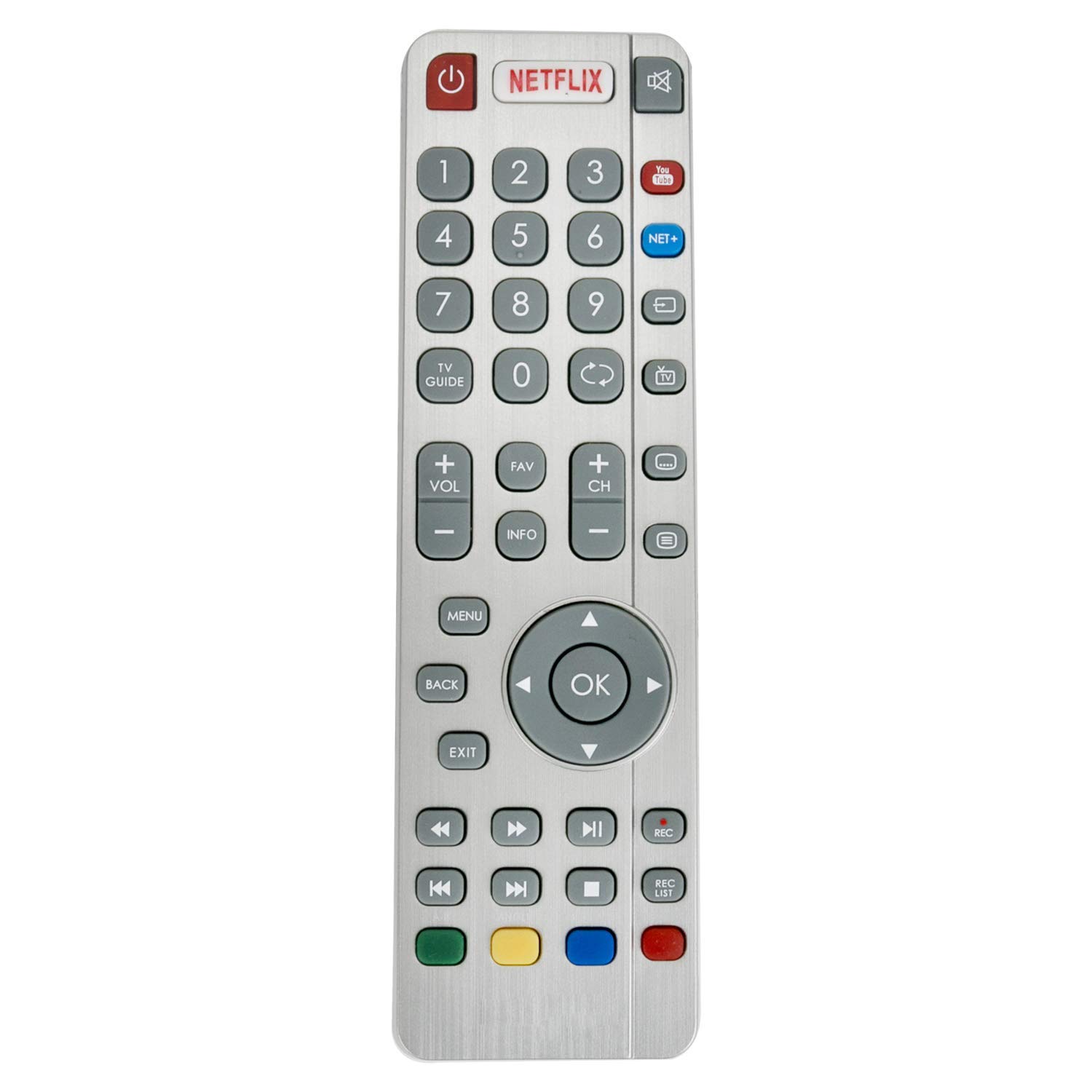 VINABTY SHWRMC0116 Remote Control fit for UHD 4K LED Smart 3D TVs with NETFLIX NET+ YouTube Buttons LC-43CUG8462KS LC-49CFG6021E LC-49CFG6021K LC-49CFG6022E LC-49CFG6022K