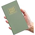Pocket Calendar 2025-2027 for Purse, Two Year Monthly Planner Pocket Size, Jul 2025 to Jun 2027 Monthly Planner Small Size (6.5" x 3.5")-Green