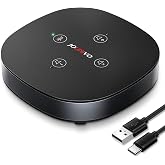 USB Speakerphone Microphone, Conference Speaker Omnidirectional Computer Mic, with 360º Voice Pickup, Touch-Sensor Buttons fo