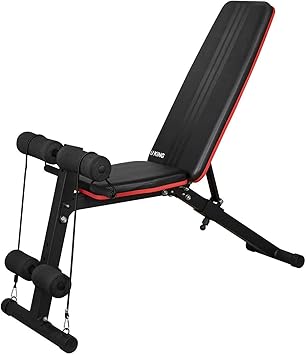Uking Banc De Musculation Pliable Banc Musculation Multifonction Supportant Une Charge Maximale De 400 Kg 7 Angles Reglables 2 En 1 Sit Ups Pour L Entrainement Abdominal Amazon Fr Sports Et Loisirs