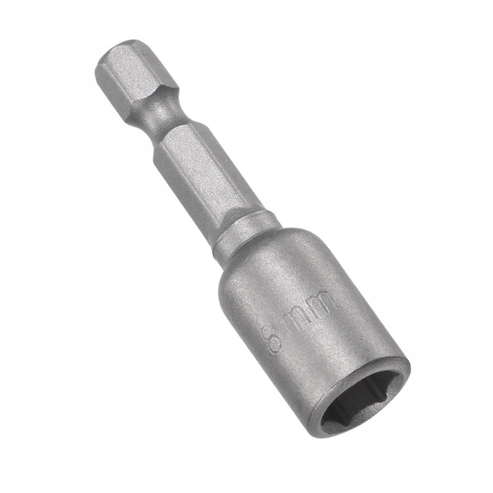 TOP-VIGOR 8mm Nut Setter Driver Drill Bit Set, 1/4 inch Hex Shank Quick Change, 48mm Length Metric Nut Driver Set for Woodworking, Auto Repairing, Machine Maintenance, Furnitures