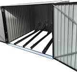 Panana Garden Shed 4 Bike Capacity Metal Galvanised Pent Roof 2 Doors view 9