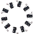 URBEST AC 250V 5A SPDT 1NO 1NC Momentary Hinge Roller Lever Micro Switches 3 Pins 10 Pcs