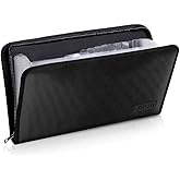ENGPOW Expanding File Folder (11.4"x6.7") A5 Size Document Organizer Fireproof Money Bag 13 Pockets Zipper Closure Portable Filing Wallet Holder Storage for Check,Bill,Receipts,Tickets