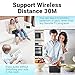 Wireless TV Speakers for Hearing Impaired, ALBOHES Portable TV Soundbox, TV Audio Speakers for Seniors Hearing Assistance Works with Headphone, Digital Optical Fiber 3.5mm Jack