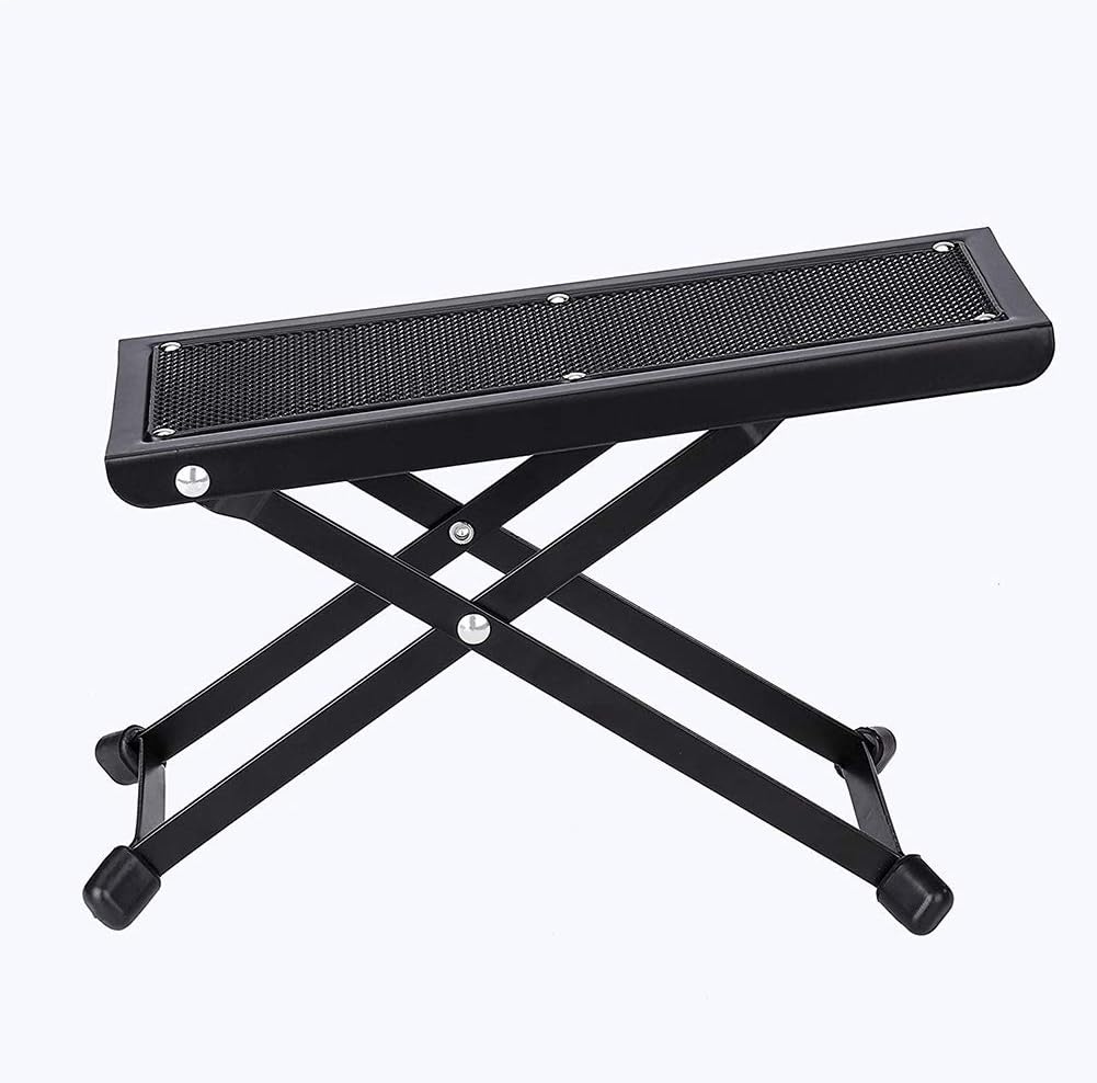Guitar Footstool, Guitar Footrest with AntiSlip Rubber Pad, Height
