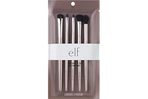 e.l.f. Smoky Eye Brush Kit, 5-Piece Makeup Brush Kit For Creating A Smoky Eye Look, Apply & Blend Eyeshadow, Vegan & Cruelty-Free