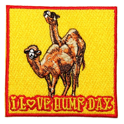 I Love Hump Day Camels Patch Midweek Wednesday Sign Embroidered Iron On Applique