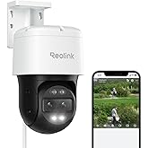 REOLINK PTZ Security Camera System 4K, IP PoE 360 Camera with Dual-Lens, Auto 6X Hybrid Zoomed Tracking, 355 Pan & 90 Tilt, Outdoor Surveillance, AI Detection, TrackMix PoE