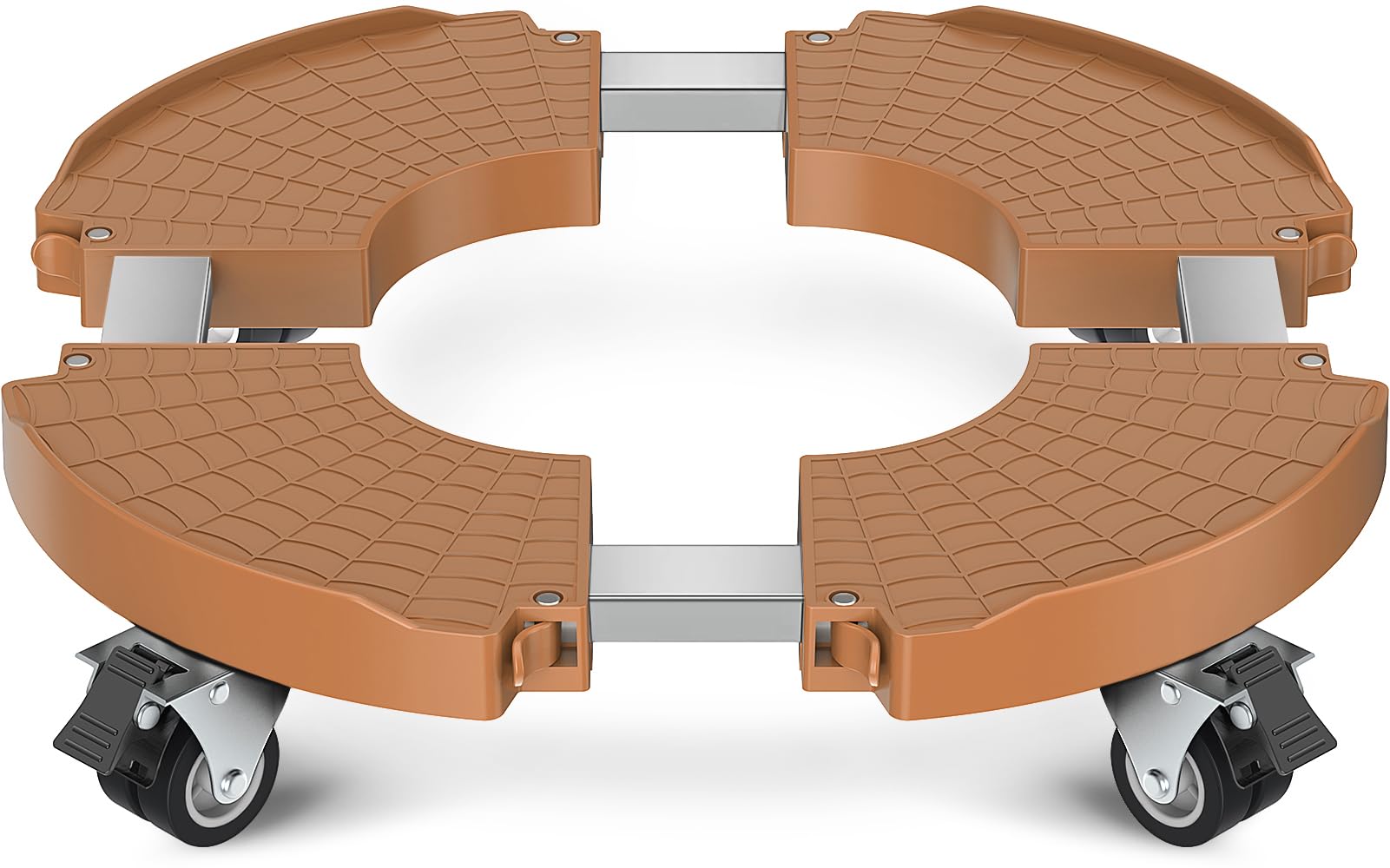 Photo 1 of VANCASTLE Plant Caddy with Lockable Wheels Heavy Duty 450lbs Capacity, 15-22 Inch Adjustable Plant Stand with Wheels Rolling base, Plant Dolly for Flower Pot Mover Indoor Outdoor, Khaki, 1 Pack