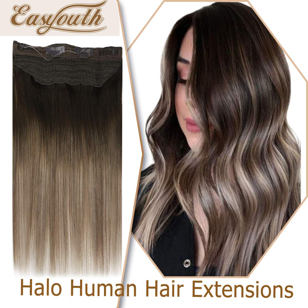 Easyouth Knockout Hair Halo Extensions 12 2 Dark Brown Fading To