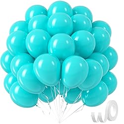 Teal Balloons 12 inch, Turquoise Latex Balloons