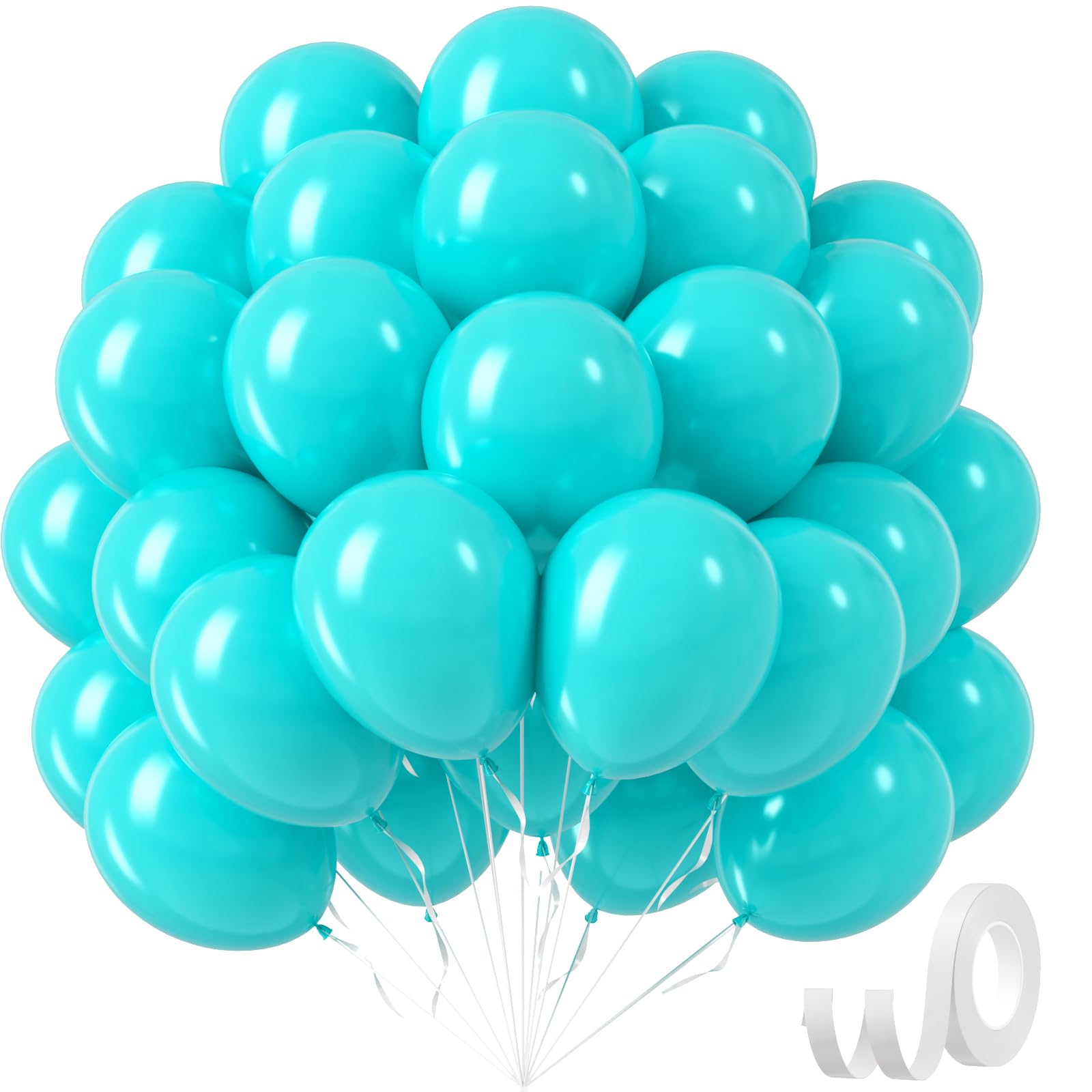 Teal Balloons 12 inch, Turquoise Latex Balloons