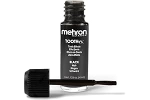 Mehron Makeup Tooth FX Black | Temporary Tooth Paint | Perfect for Creating Black Out Teeth Makeup, Rotten & Missing Teeth | SFX for Halloween, Cosplay, & Theater .125 oz (4 ml)