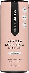 POP AND BOTTLE Vanilla Oat Milk Latte with Collagen, 8 FZ