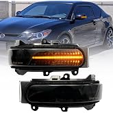 NSLUMO Sequential Amber Led Side Mirror Turn Signal Lights for 2011-2016 Scion tC, 2008-2015 Scion xB Side Mirror Marker Replacement Dynamic Blinkers Side Turn Indicator Assembly Smoked Lens, small