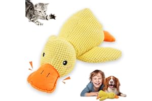 MUCPAD Duck Dog Toys,2025 New Calming Duck Toy for Dogs,Dog Toys for Aggressive Chewers,Indestructible Dog Toy for Large Small Dogs,Durable Stuffed Dog Toys Puppy Toys (Yellow, Small(9.84 * 8.66))