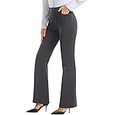 Stelle Women 28"/30"/ 32" Bootcut Dress Pants Business Casual Work Pants with Pockets Pull On Regular Slacks for Office