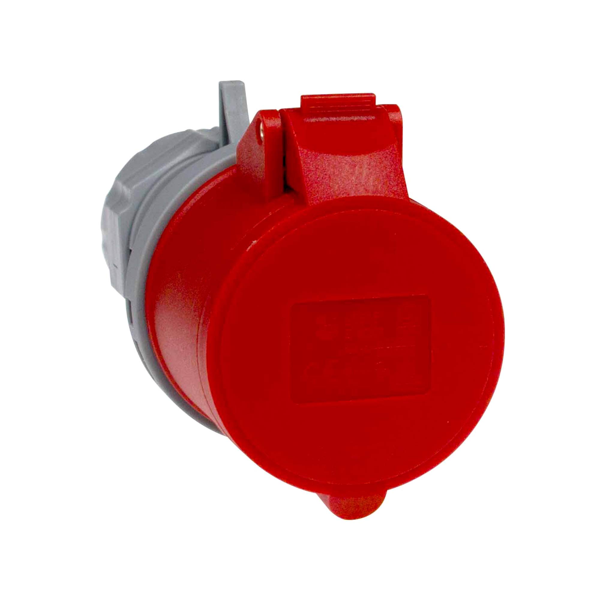 as - Schwabe CEE Coupling - 400 V / 32 A / 5-Pin - Coupling with Screw Connections - CEE Adapter 5-Pin / 6 h - High Current Coupling for Outdoors, Construction Sites & Camping - IP44 - Grey/Red I 604 27
