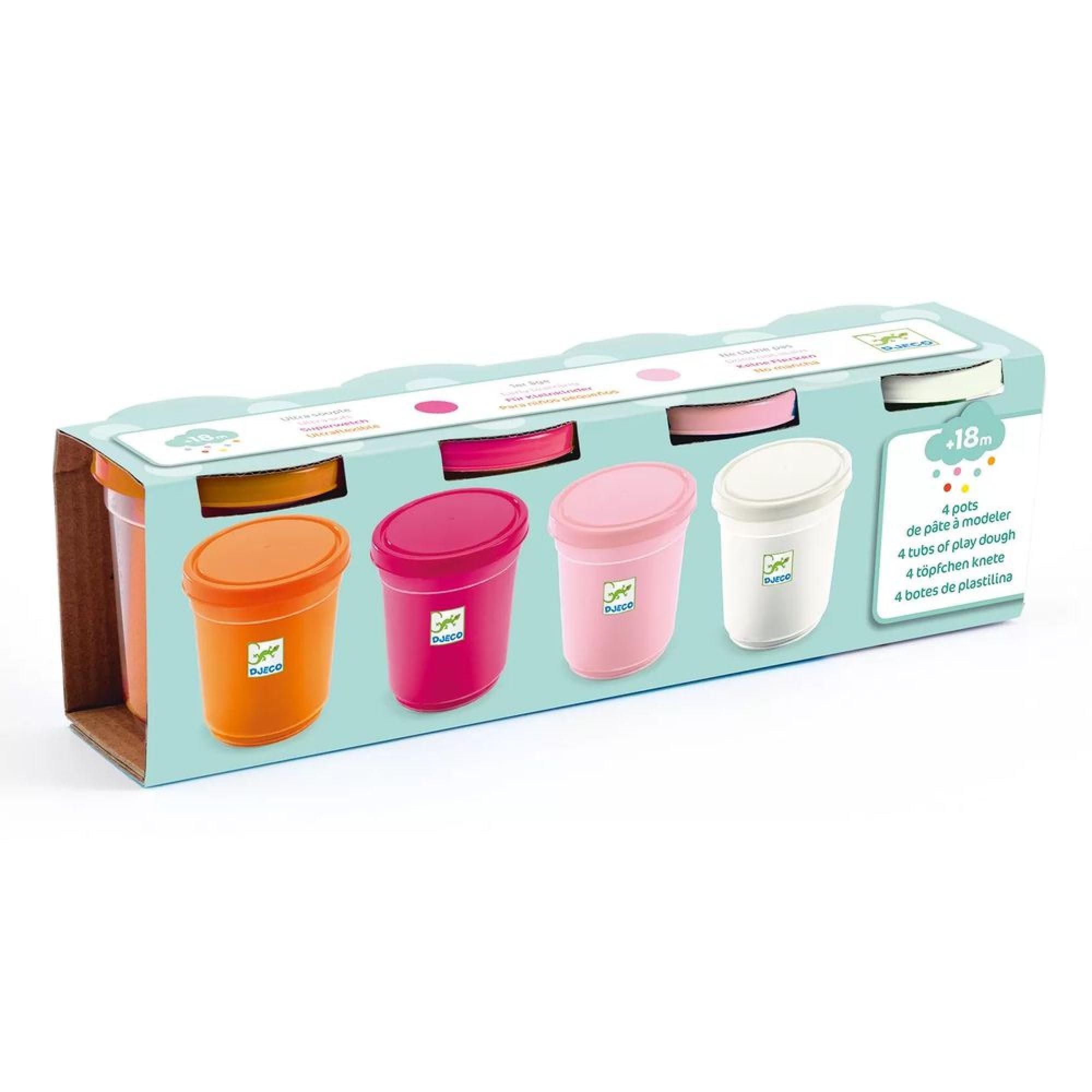 DJECO Molding 4 Bottles of Pasta Sweet Art and Crafts, Multi-Colour (DJ09026)