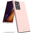 GOOSPERY Liquid Silicone Case for Galaxy Note 20 Ultra (6.9 inches - 2020) Silky-Soft Touch Full Body Protection Shockproof Cover Case with Soft Microfiber Lining - Pink Sand