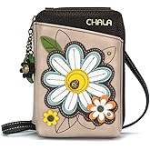 CHALA Wallet Crossbody Cell Phone Purse - Women Faux Leather Multicolor Handbag with Adjustable Strap