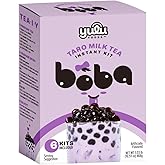 YULU FOODS Instant Bubble Pearls for Taro Milk Tea with Brown Sugar Flavor &ndash; 6 Servings