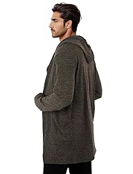 Mens Hooded Cardigan Long Cardigans Sweater Shawl