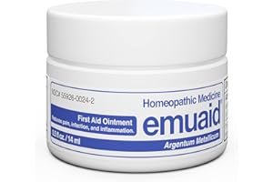 emuaid Ointment for Eczema and Psoriasis Relief, Reduces Itching, Pain, Swelling, Regular Strength Treatment for 100+ Skin Conditions, Steroid and Chemical-Free, Suitable for All Ages, 0.5oz