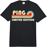PING Retro 70s 80s Sunset Stripe Comfort Colors Adult Heavyweight T-Shirt