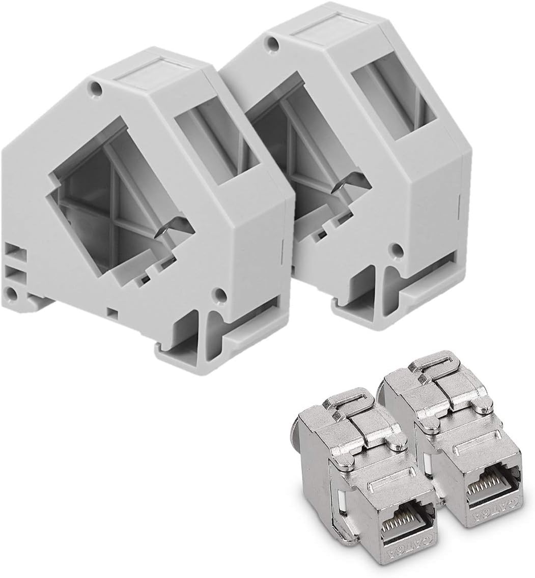 kwmobile Keystone Module Jacks 2X CAT6A Shielded Keystone