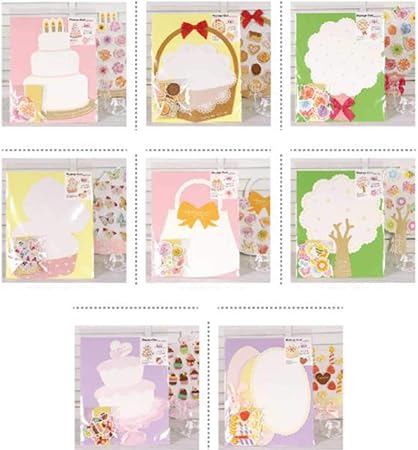 Amazon 8種類 手作りカード メッセージカード バースデー グリーティング ギフト カード クリスマスカード プレゼント 手作り グリーティングカード 文房具 オフィス用品