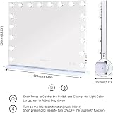 FENCHILIN Hollywood Vanity Mirror with Lights 18 LED 3 Color Modes 80x60 view 7