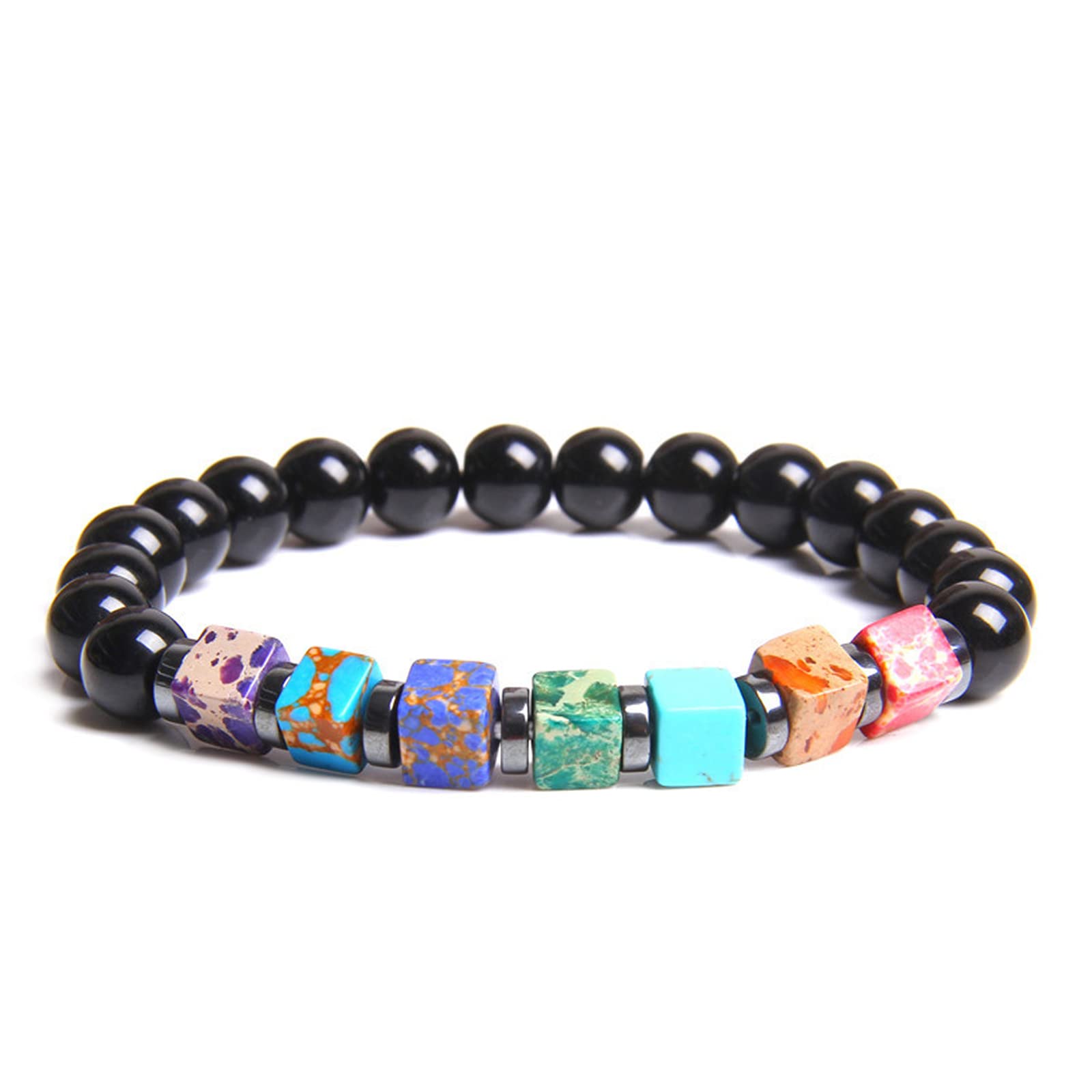 Soulnioi Bead 7 Chakra Bracelet Yoga Beads Bracelets Meditation Relax Healing Aromatherapy Bangle for Men Wonmen Kids — image 1