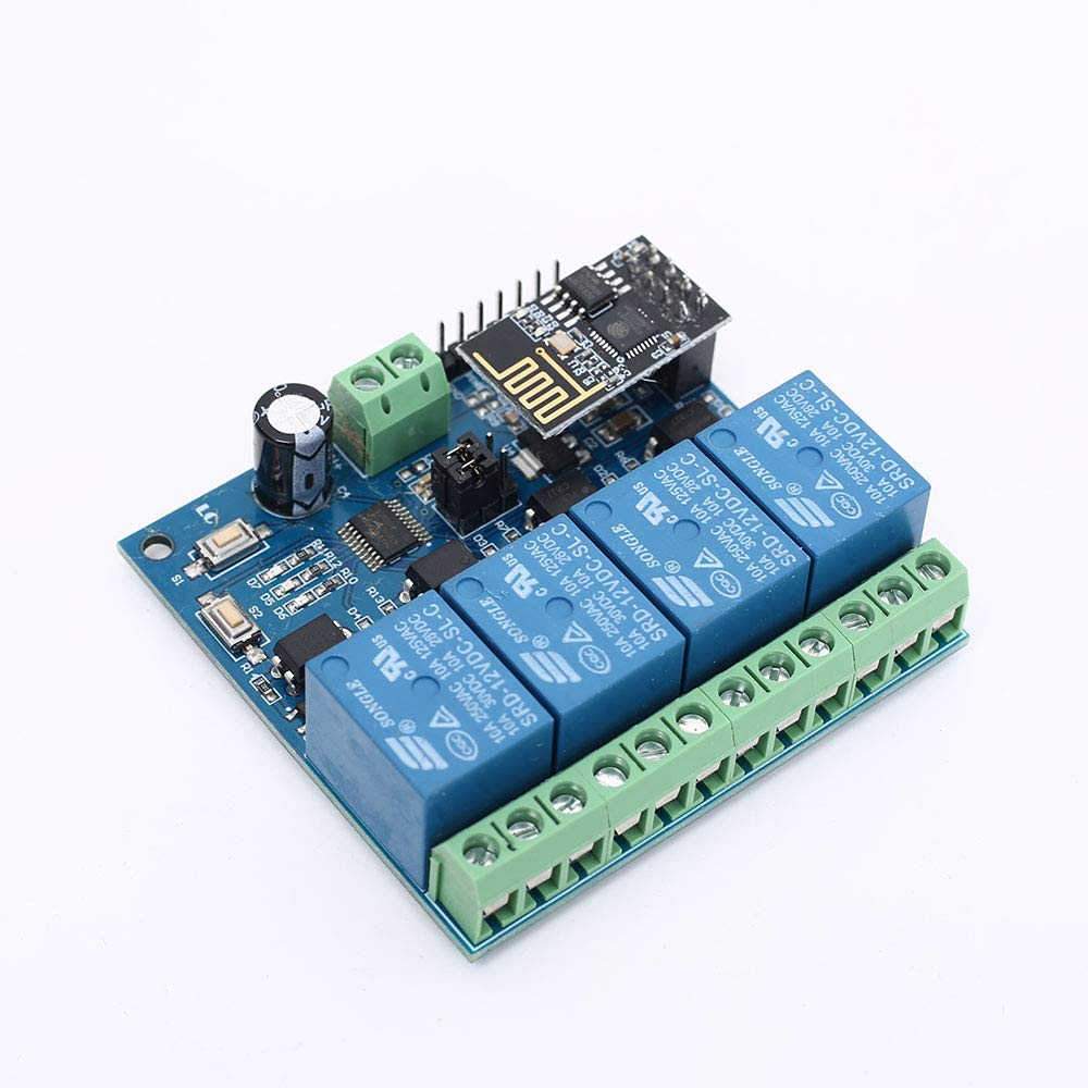 Fasizi 5V ESP8266 Four Channel WiFi Relay IOT Smart Home Cellphone APP Remote Control