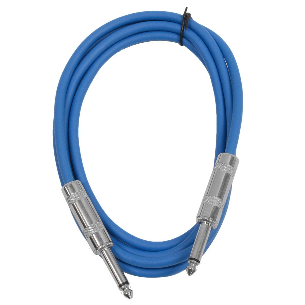 Seismic Audio - SASTSX-6-6 Foot TS 1/4" Guitar, Instrument, or Patch Cable Blue