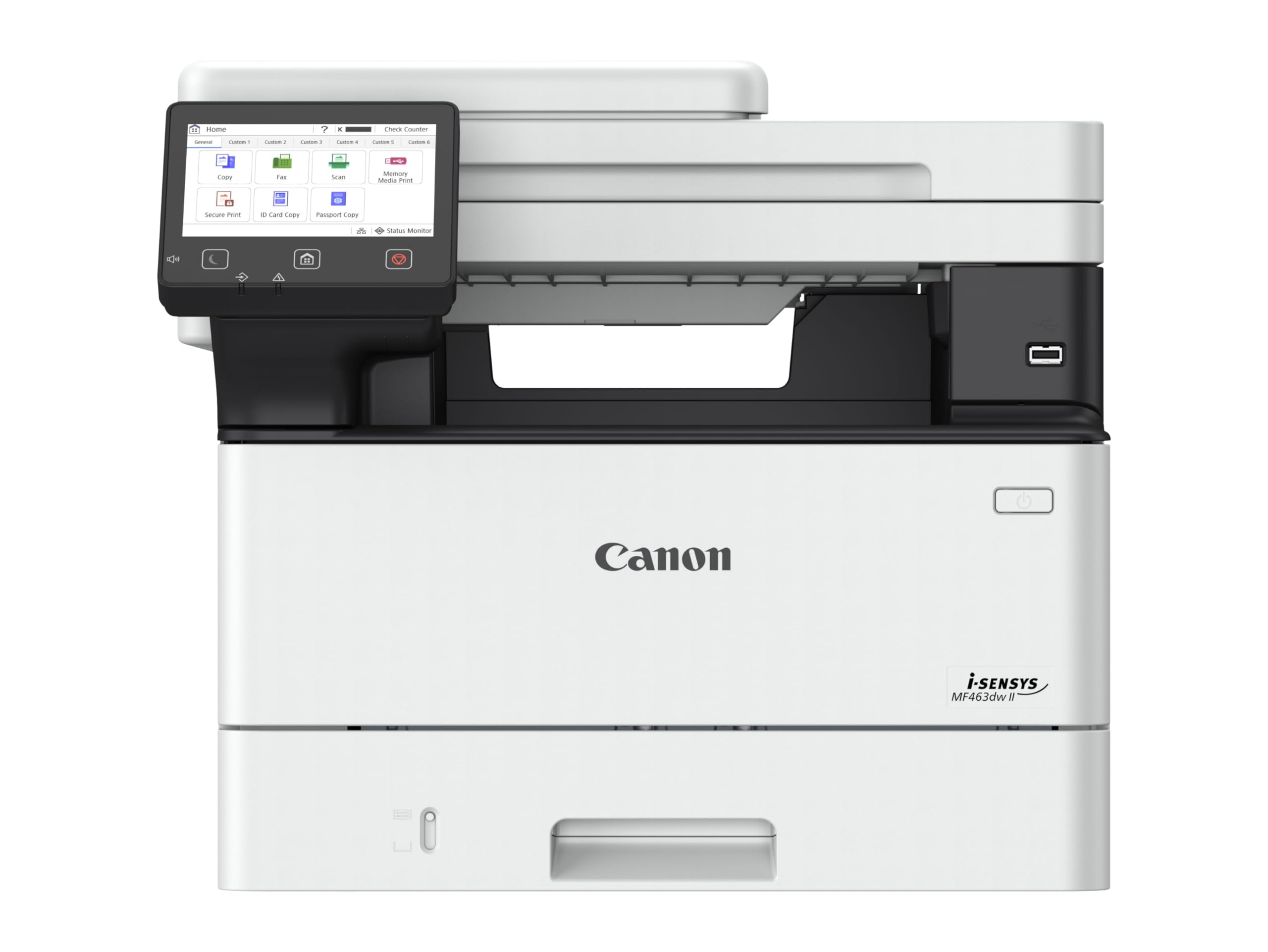 Canon i-SENSYS MF463dw II – 3-in-1 WLAN-Monolaserdrucker – Drucken, Kopieren, Scannen in A4 – 40 Seiten/Min., 100 ipm Scan – Beidseitiger ADF, LCD-Touchscreen – Sicher & nachhaltig – Büro-Drucker